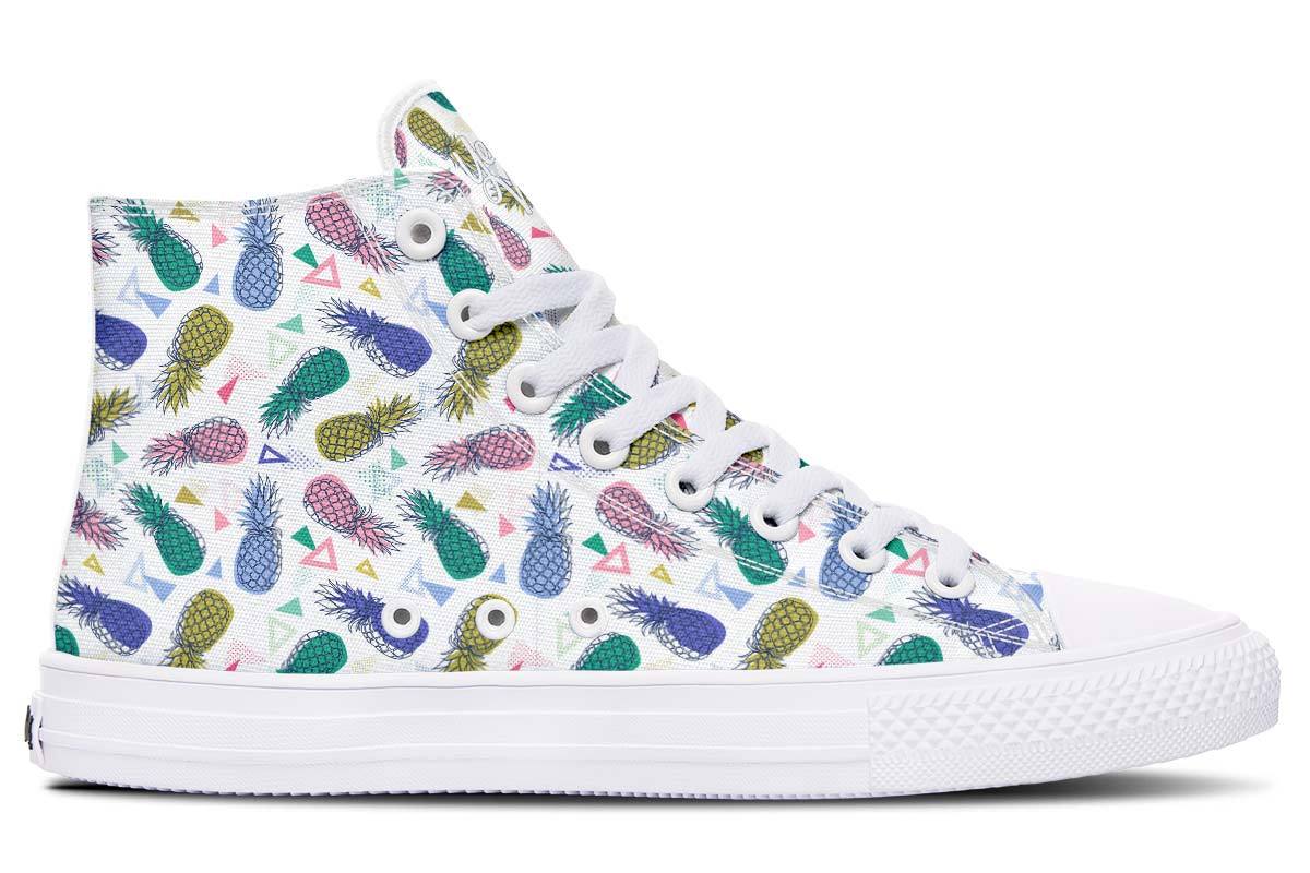 Pineapples And Triangles White