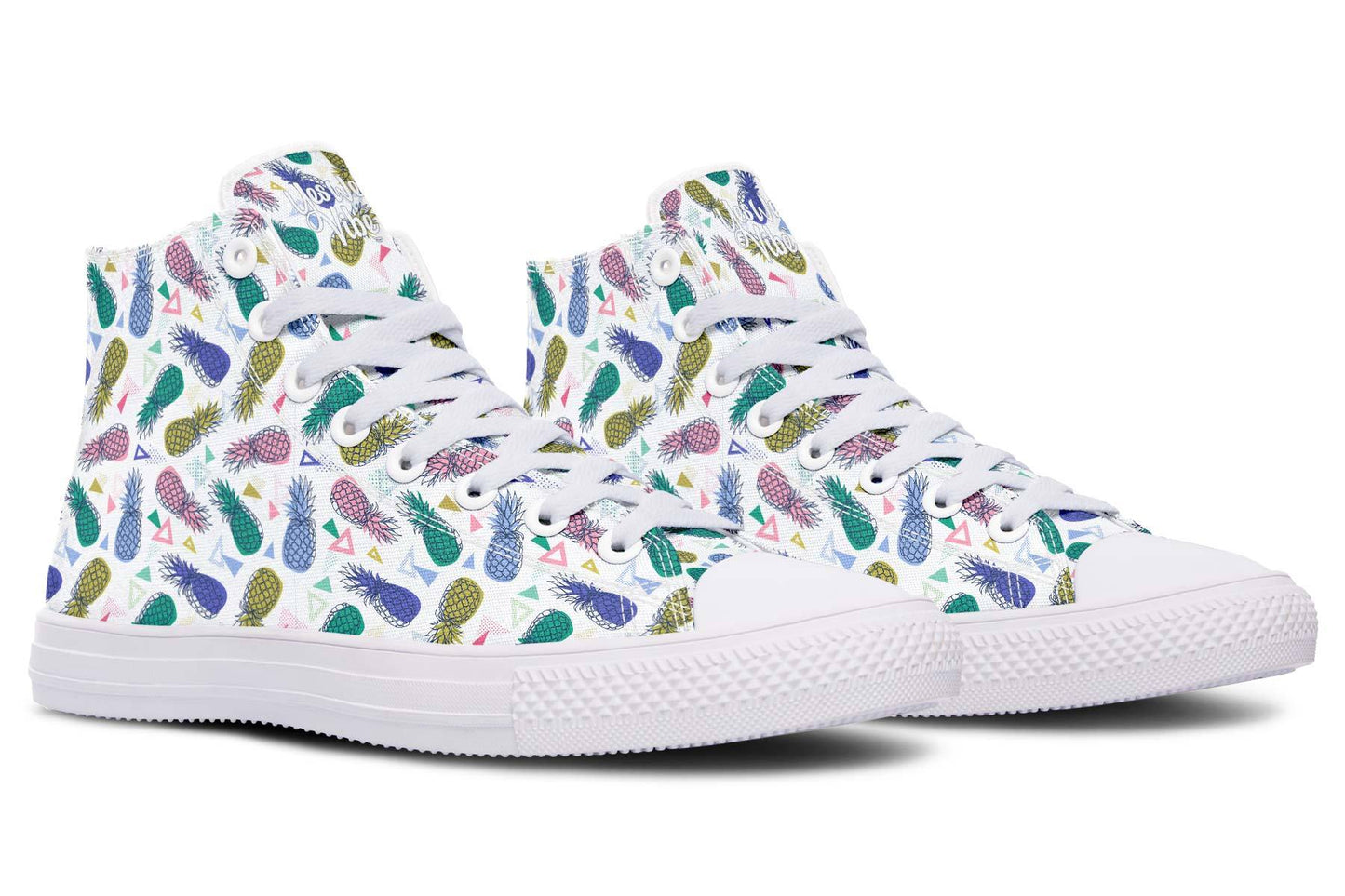 Pineapples And Triangles White