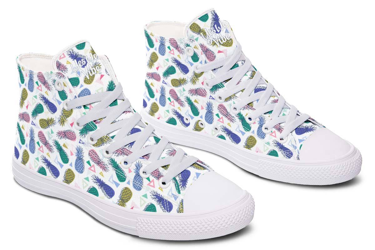 Pineapples And Triangles White