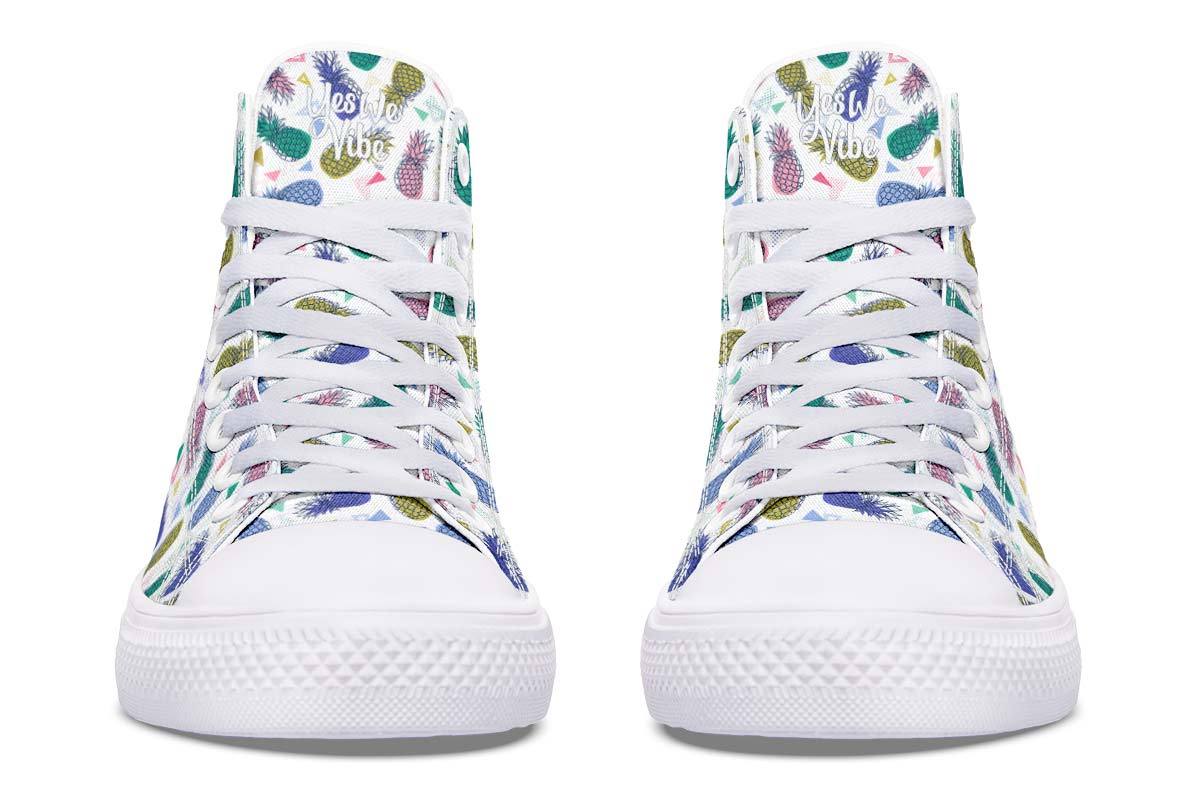 Pineapples And Triangles White