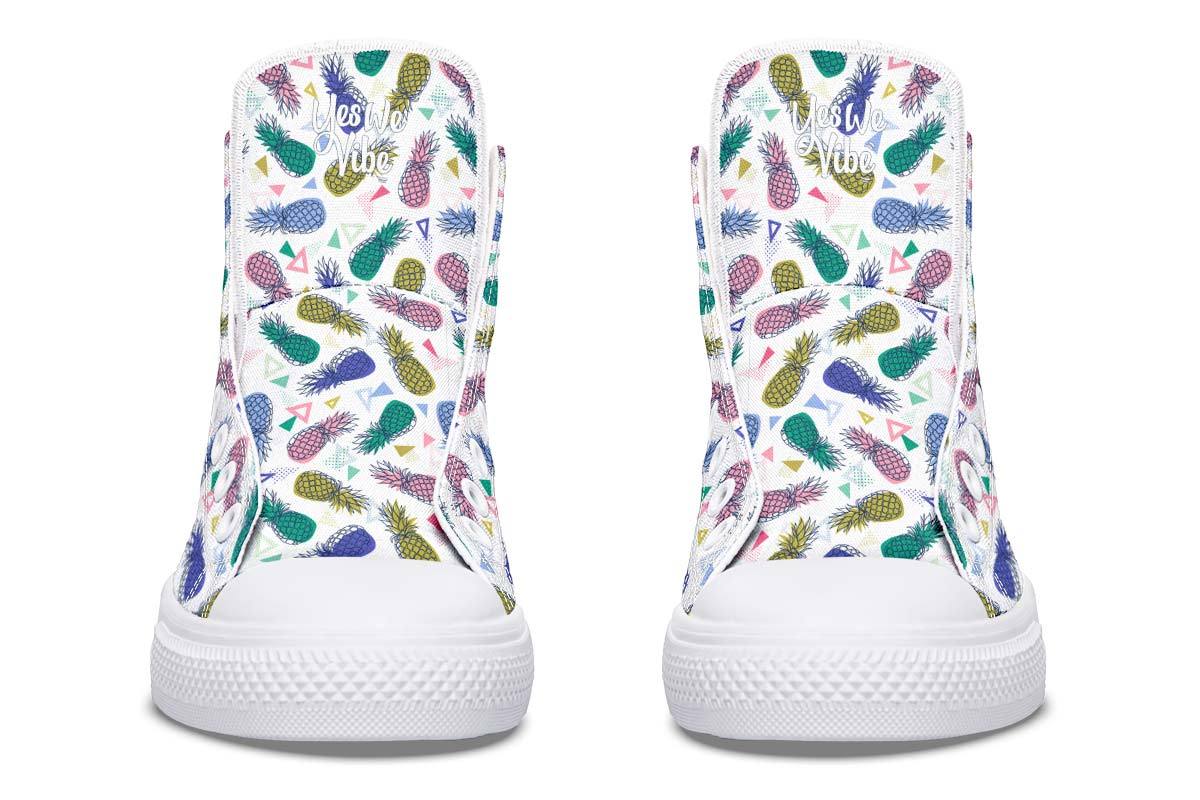 Pineapples And Triangles White