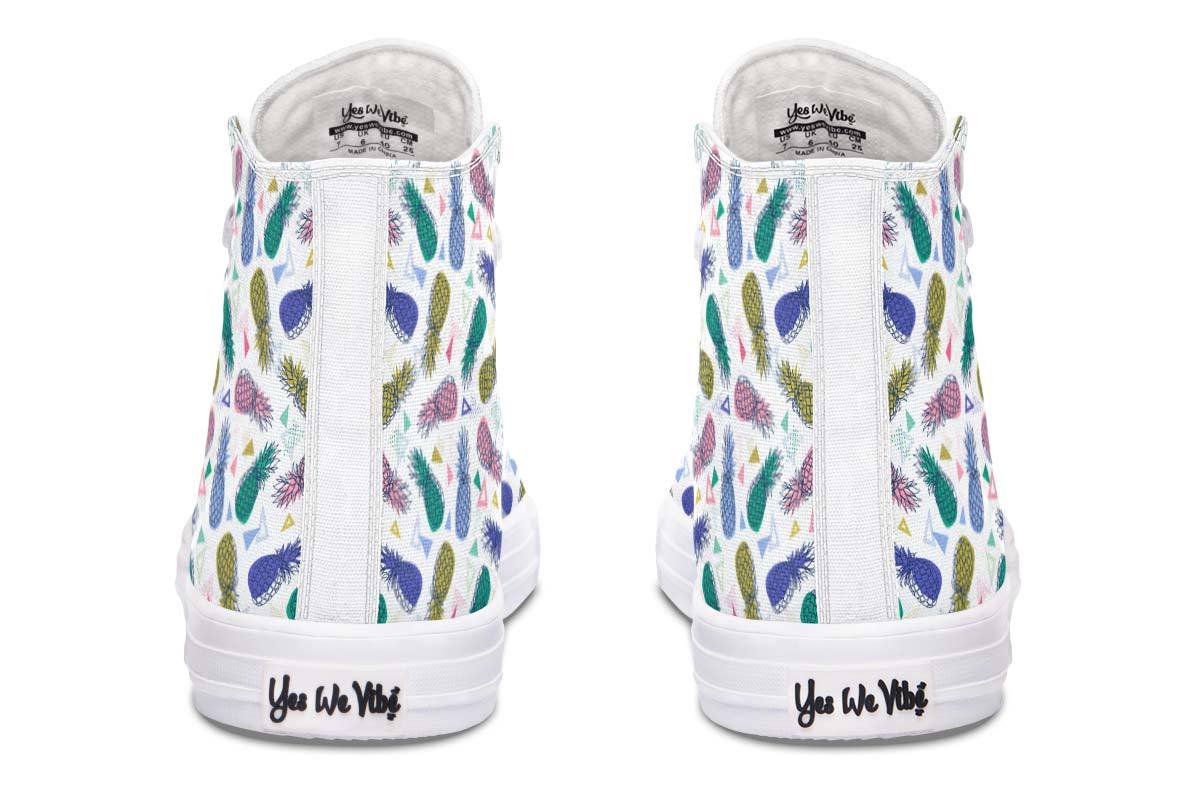 Pineapples And Triangles White