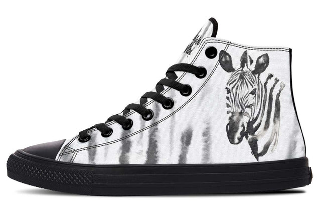 Watercolor Black Zebra Stripes