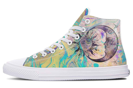 Watercolor Sun And Moon