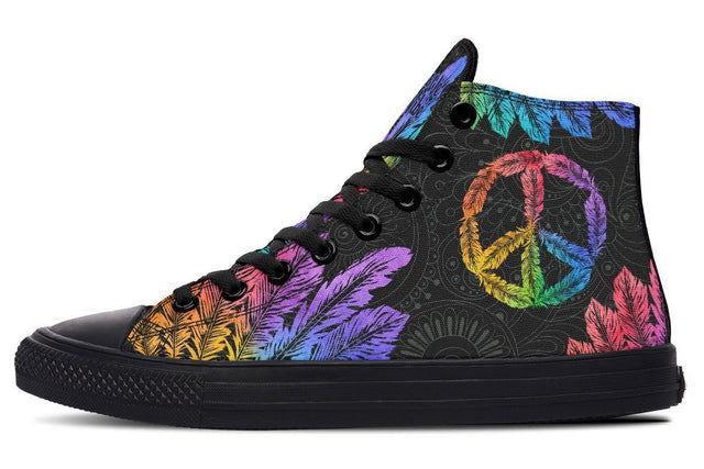 Colorful Feather Black