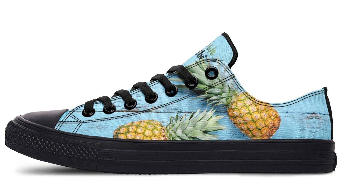 Pineapples Blue Wood