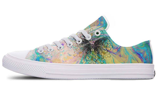 Watercolor Butterfly And Flower