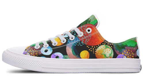 Watercolor Mixed Circles Blk