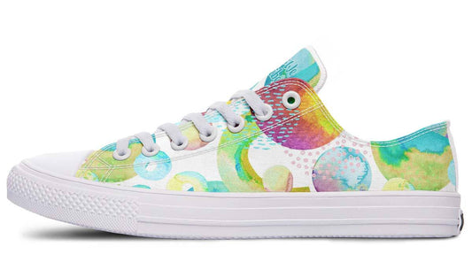 Watercolor Mixed Circles White