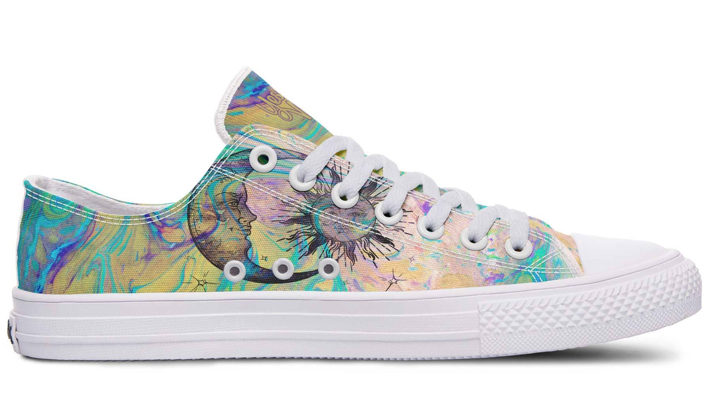 Watercolor Sun And Moon