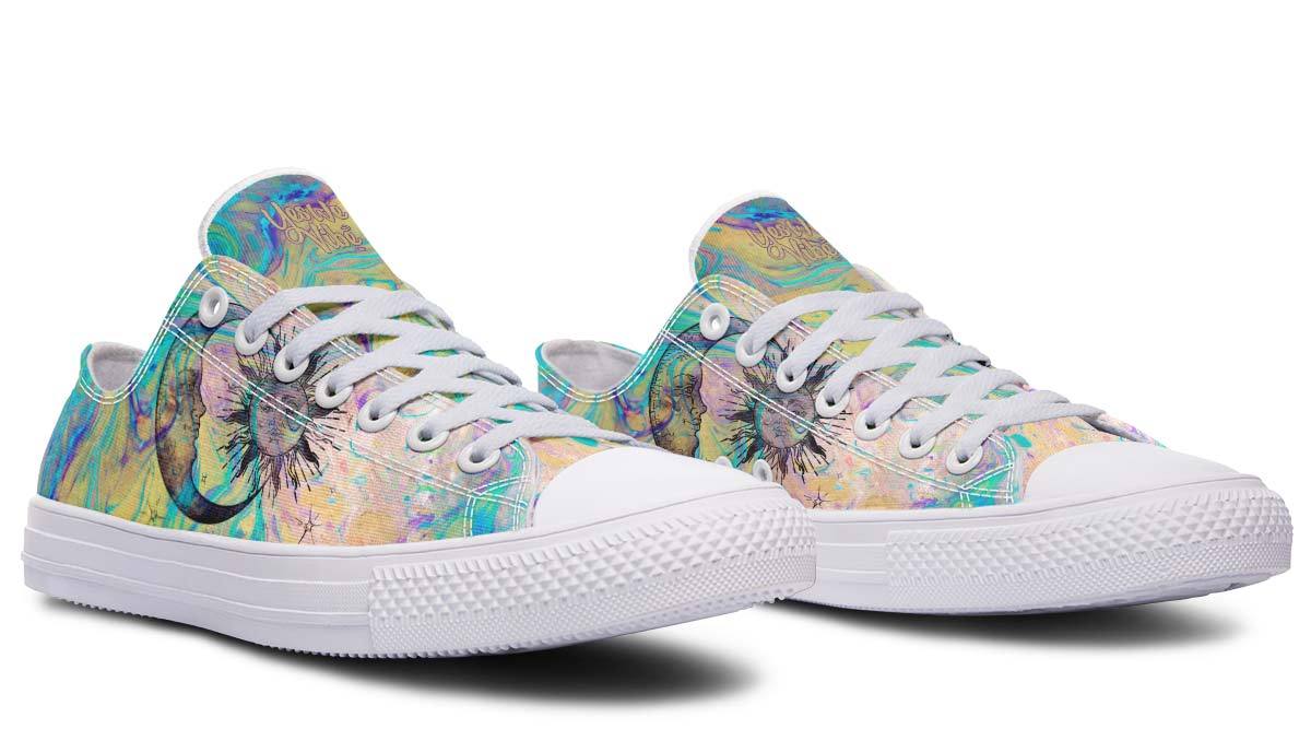 Watercolor Sun And Moon