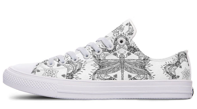 Dragonfly Mandala Black And White