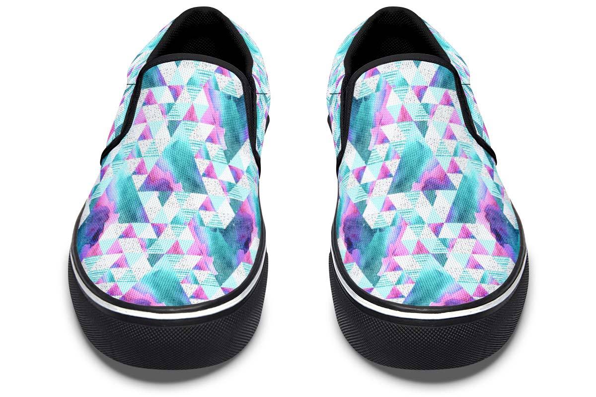 Geometric Watercolor White