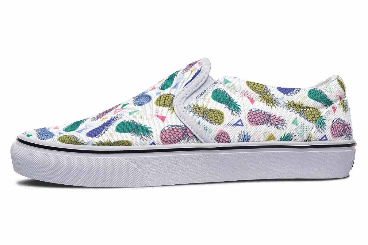 Pineapples And Triangles White