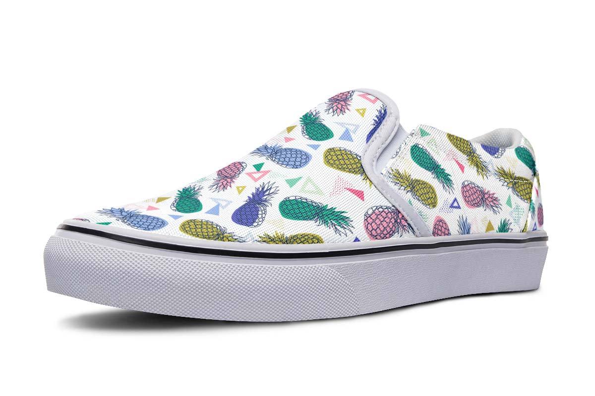 Pineapples And Triangles White
