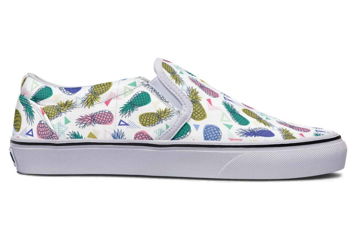 Pineapples And Triangles White