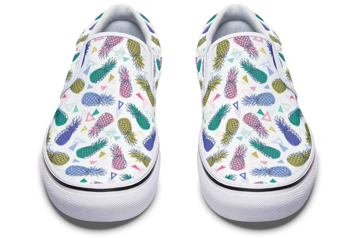 Pineapples And Triangles White