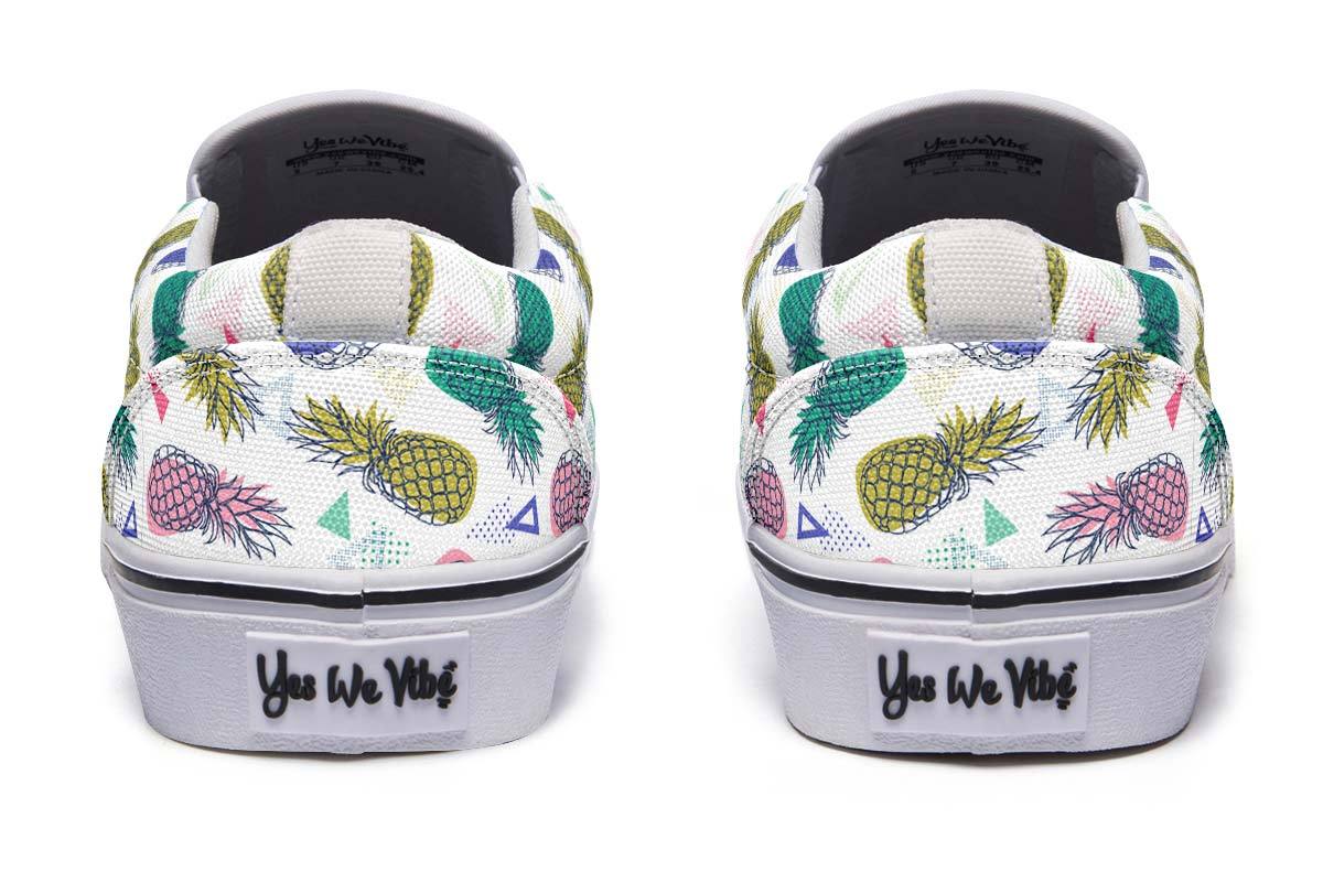 Pineapples And Triangles White