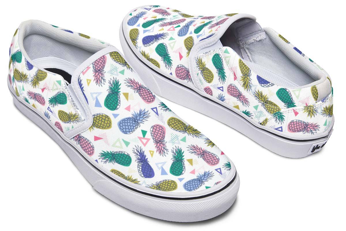 Pineapples And Triangles White