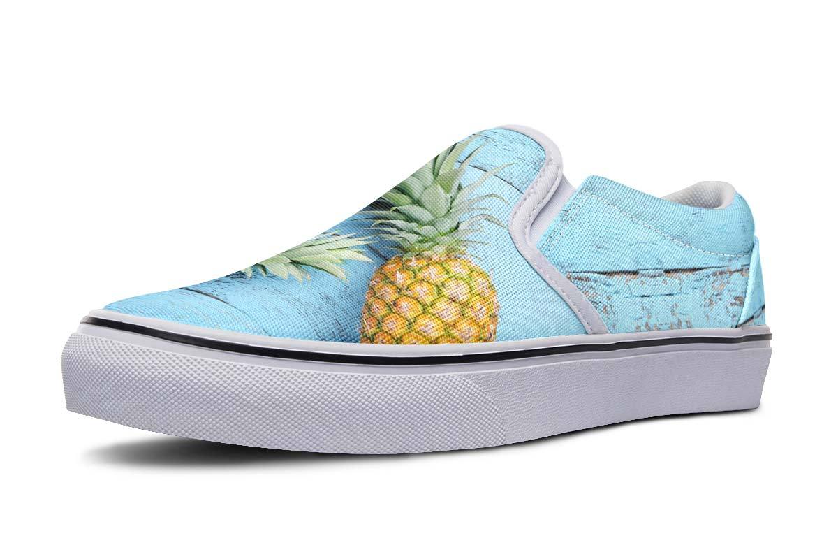 Pineapples Blue Wood