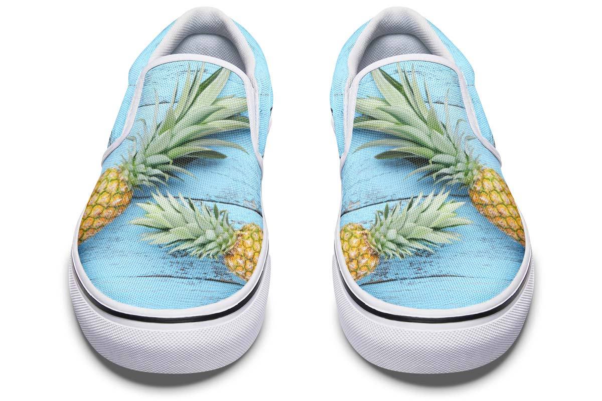 Pineapples Blue Wood