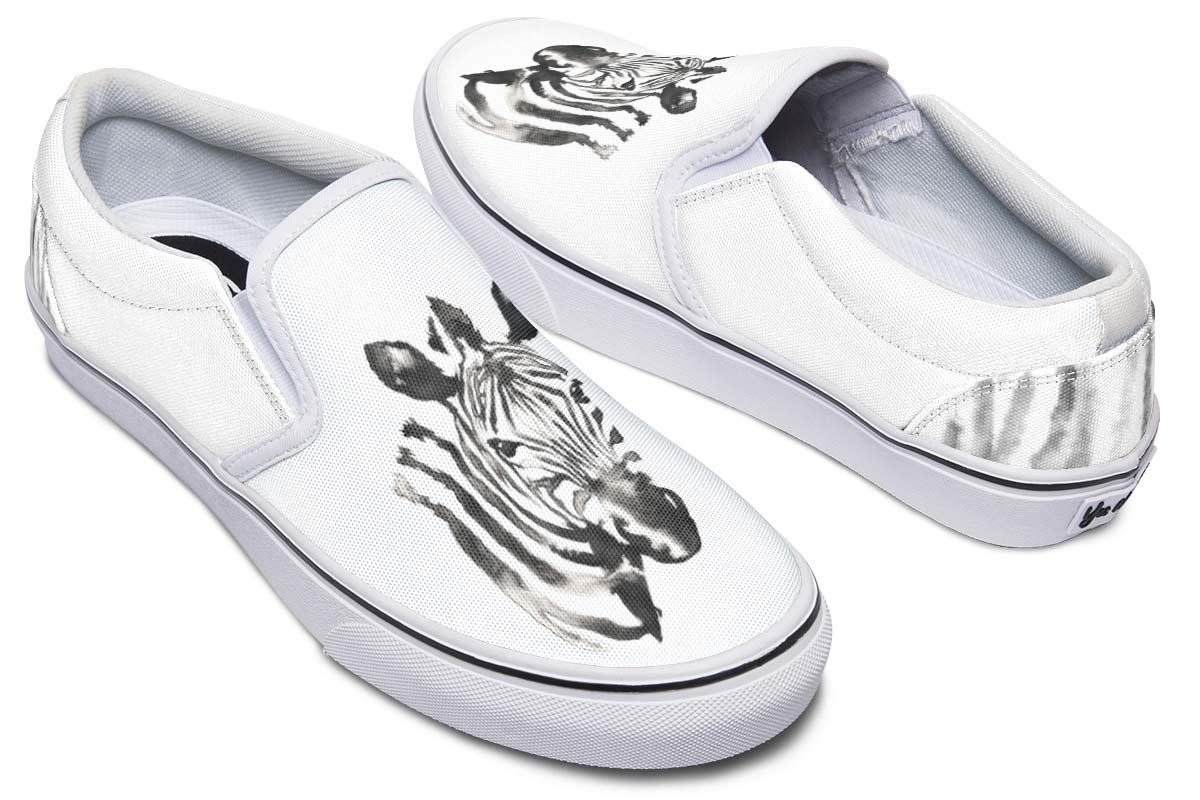 Watercolor Black Zebra