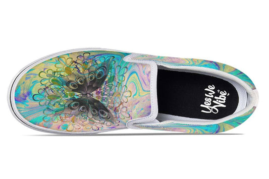 Watercolor Butterfly And Flower