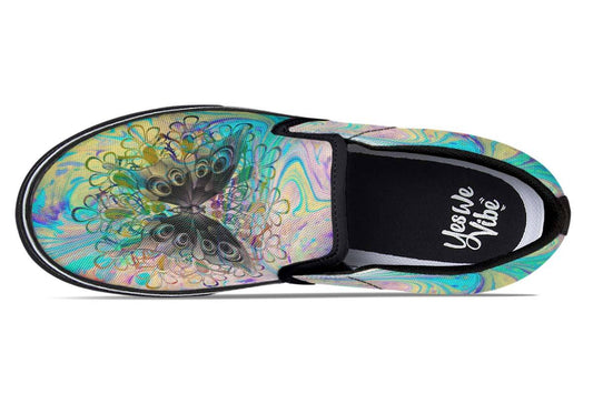 Watercolor Butterfly And Flower