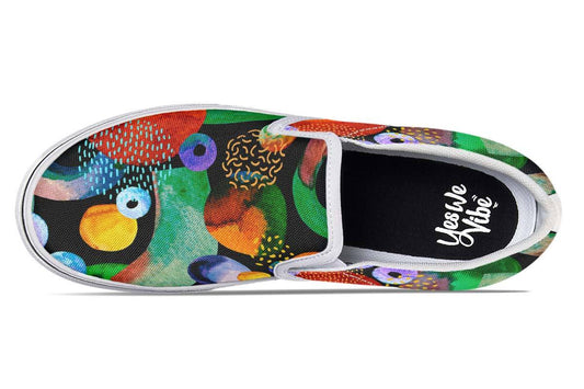 Watercolor Mixed Circles Blk