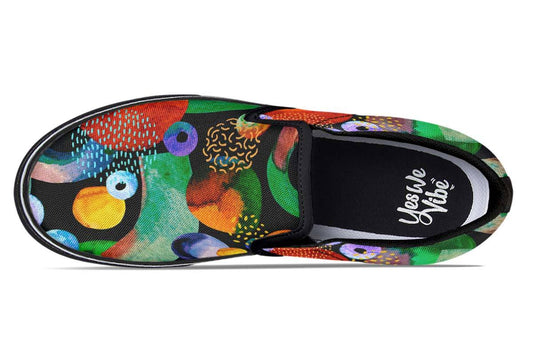 Watercolor Mixed Circles Blk