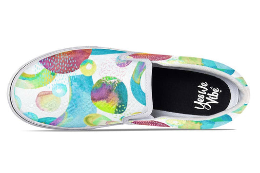 Watercolor Mixed Circles White