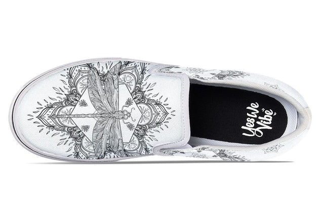 Dragonfly Mandala Black And White