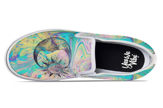 Watercolor Sun And Moon