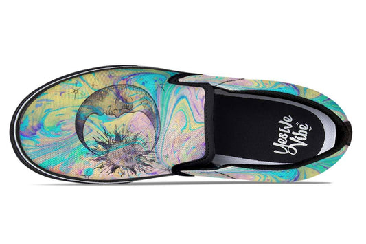 Watercolor Sun And Moon