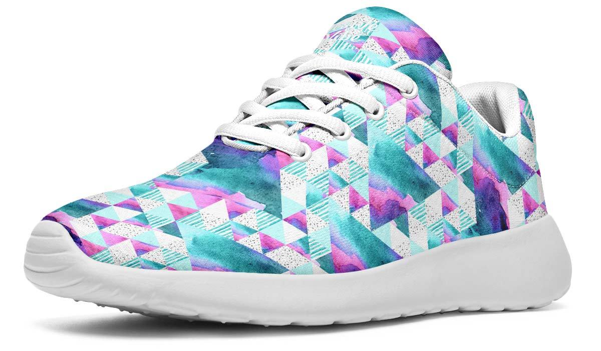 Geometric Watercolor White