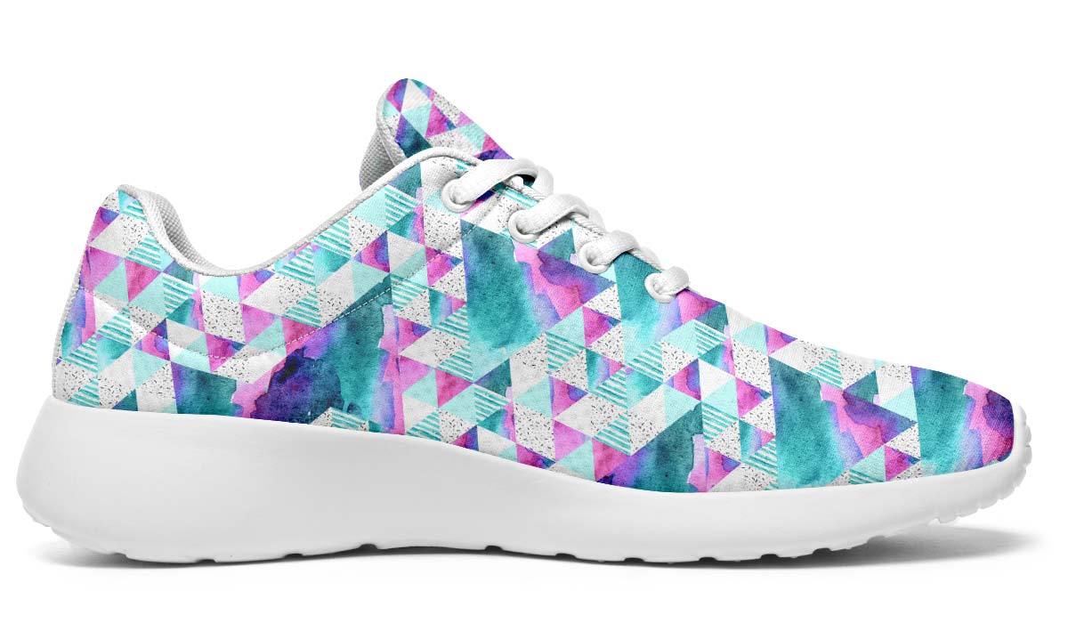 Geometric Watercolor White