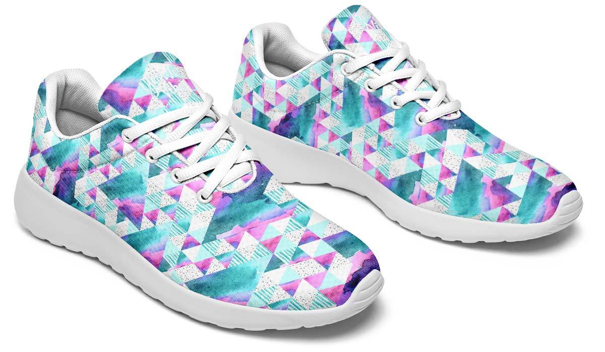 Geometric Watercolor White