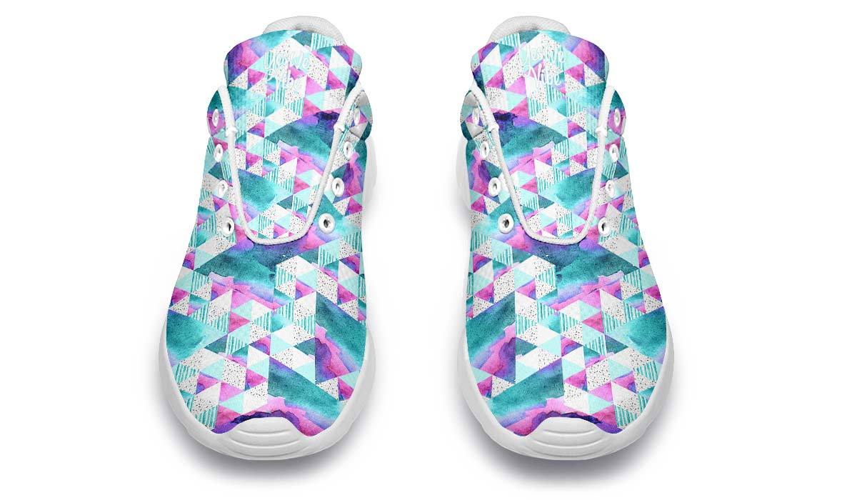 Geometric Watercolor White