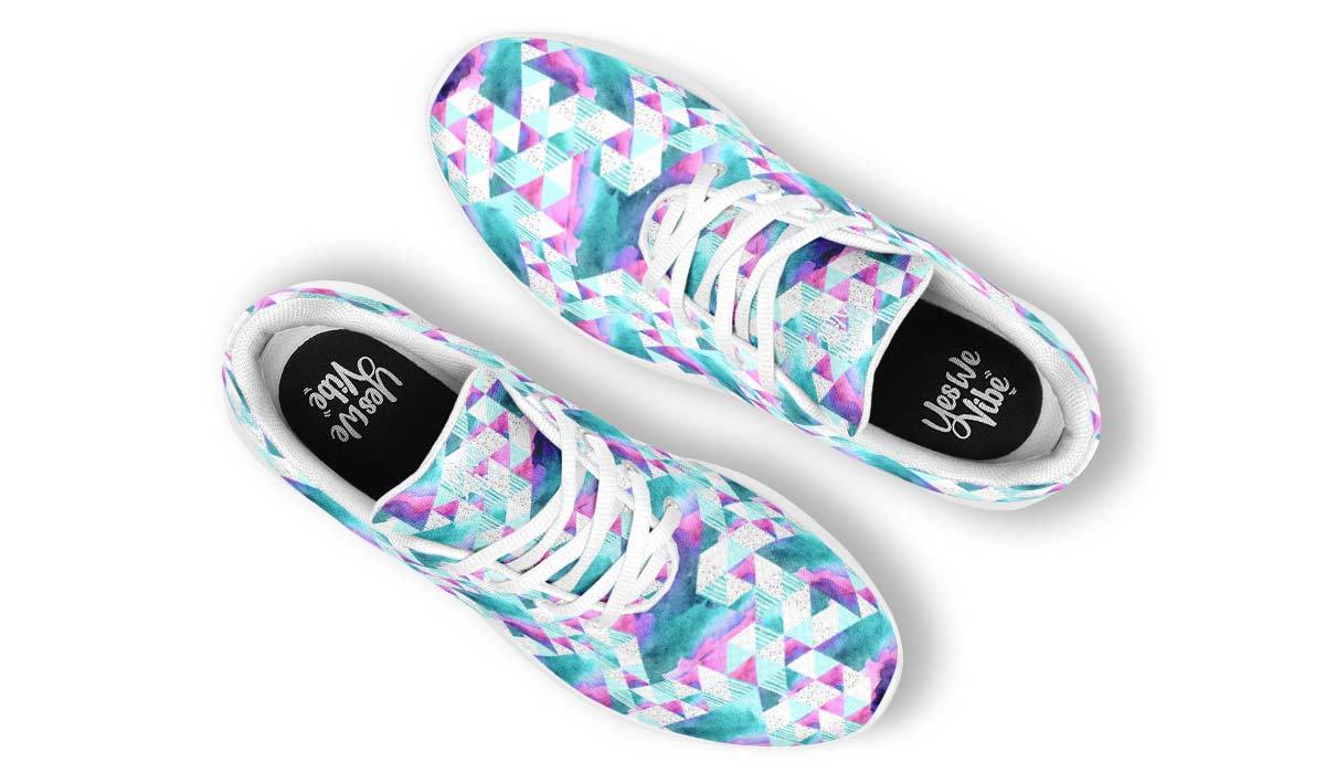 Geometric Watercolor White