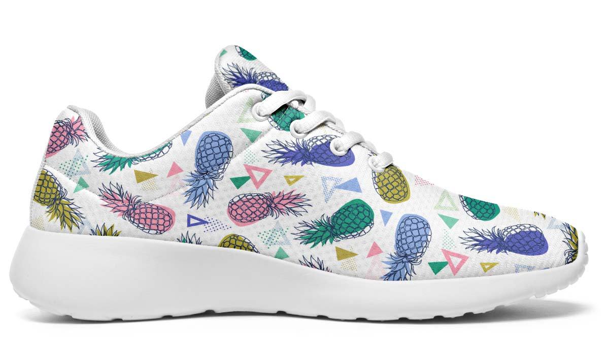 Pineapples And Triangles White