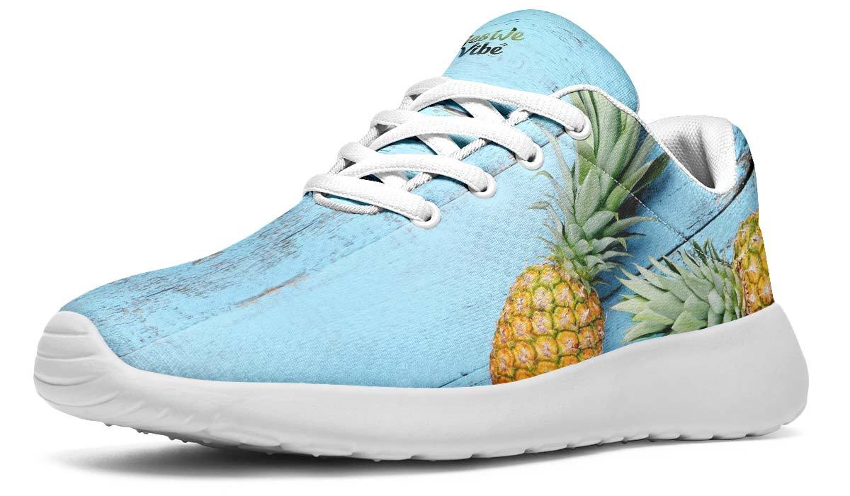 Pineapples Blue Wood