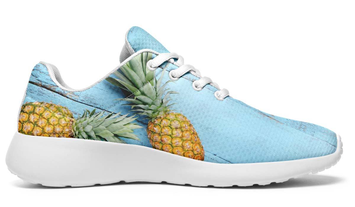 Pineapples Blue Wood