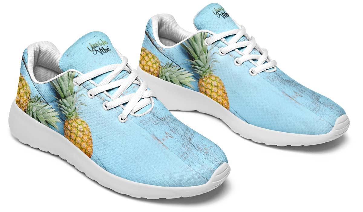 Pineapples Blue Wood