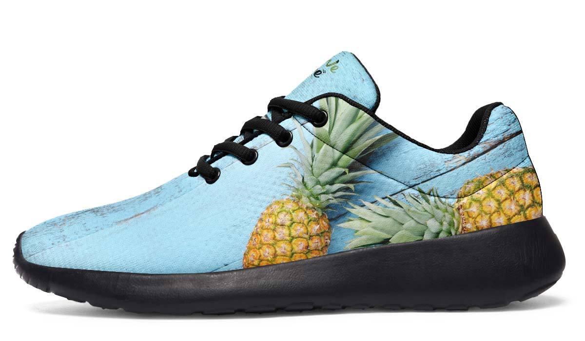 Pineapples Blue Wood