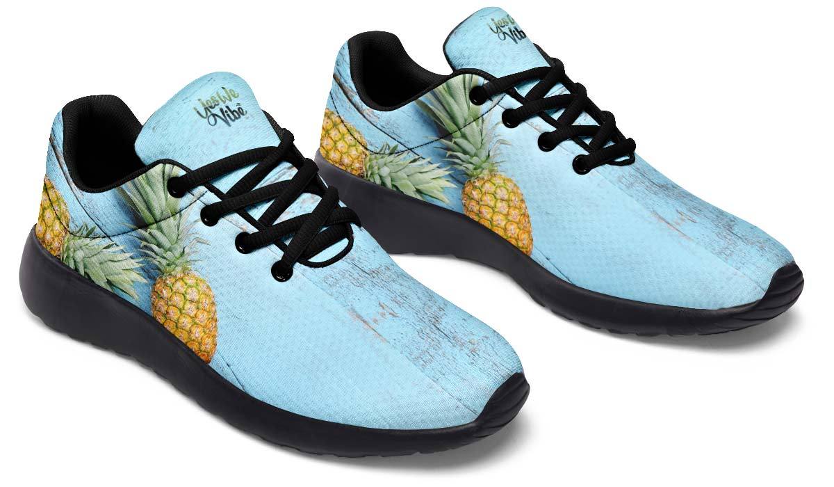 Pineapples Blue Wood