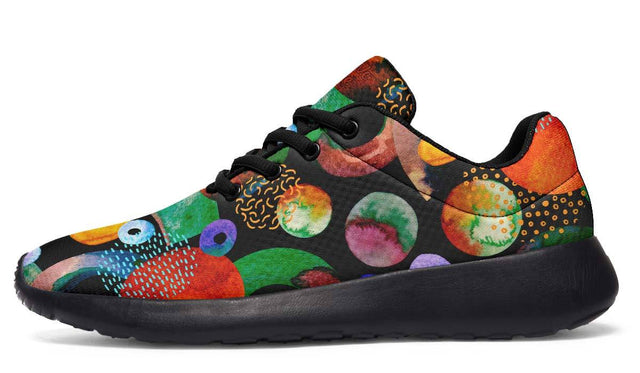 Watercolor Mixed Circles Blk