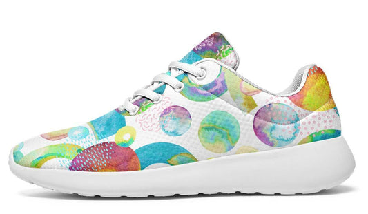 Watercolor Mixed Circles White