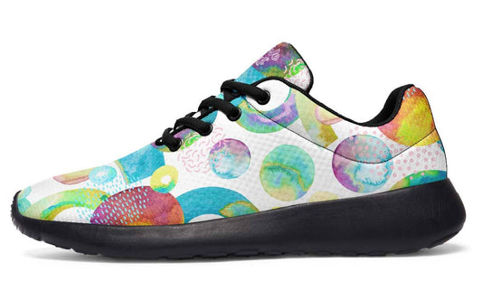 Watercolor Mixed Circles White