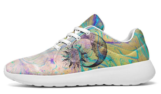 Watercolor Sun And Moon