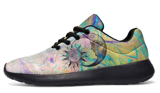 Watercolor Sun And Moon